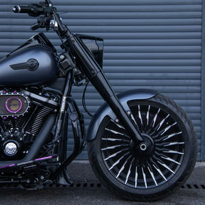 บังโคลนหน้าสั้น18นิ้วทำจากโลหะสีเขียวต้นป็อปร้าสำหรับรถจักรยานยนต์ขนาด18นิ้ว - Product Image 5