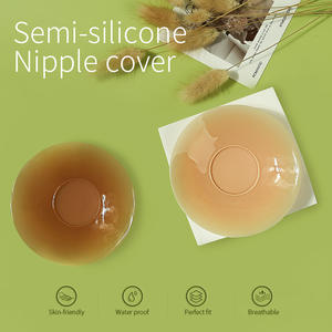 Couvre-mamelons en silicone semi-transparent breveté, patch réutilisable sans colle avec colle adhésive, nouvel accessoire - Product Image 2