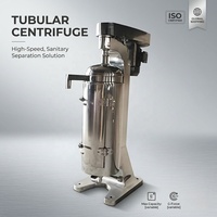 Centrifugeuse tubulaire à bol contrôlée par PLC pour l'extraction d'huile de coco vierge avec décharge manuelle pour les usines de fabrication