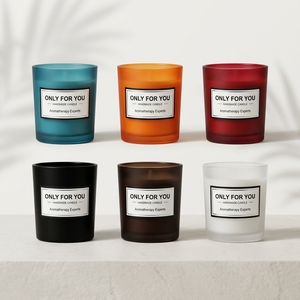 Bougie parfumée de luxe 100% artisanale en cire de soja dans un bocal en verre ambré, huile essentielle parfumée, pour la Saint-<span class=keywords><strong>Valentin</strong></span>, Thanksgiving, Pâques - Product Image 4