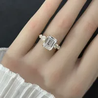 Bague en argent sterling 925 MuShan, bijoux de luxe, bague vintage en moissanite pour femme, plaquée or véritable 18 carats, bijoux fins brevetés MST