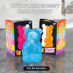 Hot Selling Unisex Baby <b>Cute</b> Plush Gummy <b>Bear</b> Squishies Glitter Soft Texture Slow Rebound for Fidget Play 0-24 Months - Product Image 2