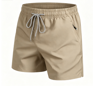 Zomer heren plus size effen mid-waist eco-vriendelijke sportieve snel drogende ademende knielange strand sport boardshorts voor zwemmen - Product Image 4