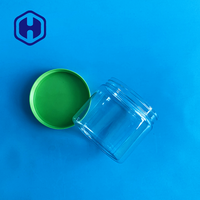 Pot en plastique PET à large ouverture avec couvercle à vis de 450 ml (15 oz) pour les collations, les bonbons, les friandises, les aliments pour animaux de compagnie - Étanche, sans BPA