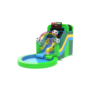 Toboggan aquatique gonflable tropical sec et humide avec trampoline, aire de jeux intérieure, location commerciale, directement de l'usine - Product Image 2