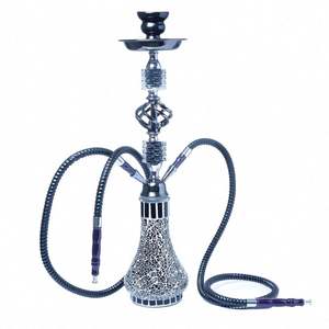 Ensemble de chicha en verre arabe de luxe avec finition miroir, design à double tube, taille personnalisable - Product Image 6