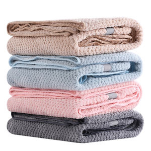 Frottee-Haartrockentuch mit individuellem Logo und Gummizug, großes Mikrofaser-Haartuch für Damen - Product Image 3