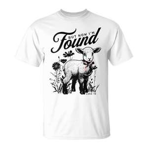 T-shirt Christian Cottagecore Lamb avec verset biblique Léon 15, motif mouton, blanc, coupe unisexe - Product Image 1