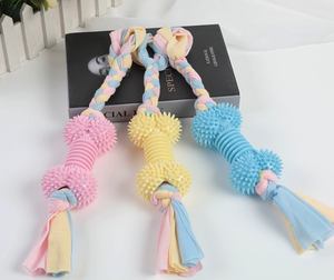 Jouets pour animaux de compagnie en TPR à nœuds, durables, écologiques, interactifs et mignons, vendus en gros. - Product Image 1