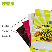 Sacs de bonbons Mylar Gummy Bear Mini pochette à biscuits imprimée personnalisée et découpée à l'emporte-pièce avec 3 joints latéraux