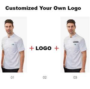 Veste de chef d'été à manches courtes en polyester à séchage rapide ultra léger avec doublure en maille pour une ventilation maximale - Product Image 3