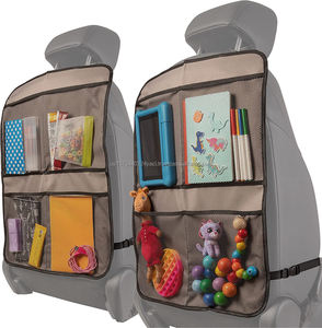 Protecteur de siège arrière de voiture imperméable pour enfants avec 4 poches de rangement en maille - Product Image 2