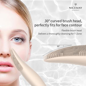 Esfoliante de rosto elétrico de silicone macio, escova para limpeza facial sônica e limpeza profunda - Product Image 4