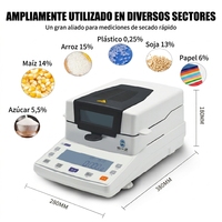 Medidor de Humedad SKZ111L-5, Rango 0.0%-100%, Almacenamiento de 15 Grupos, Sensor PT-100, Lámpara Halógena 400W, para Suelo y Carbón