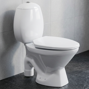 WC en céramique Vistaar à double chasse, à montage mural, avec design européen - Product Image 1