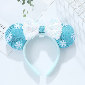 Nuovo arrivo da <span class=keywords><strong>donna</strong></span> con paillettes Color caramella orecchie da topo fascia per personaggi dei cartoni animati accessori per capelli per feste - Product Image 5