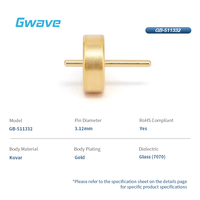 Perle en verre hermétique avec diamètre de 0.51mm et longueur de broche de 3.12mm pour connecteur et application RF