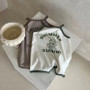 <span class=keywords><strong>Combinaison</strong></span> à jarretelles décontractée en tricot 100% coton pour bébé unisexe, tenue d'été, barboteuse polyvalente pour bambin de <span class=keywords><strong>surf</strong></span> - Product Image 1