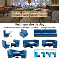 Bestseller Fast-Food-Restaurant Sofa-Bank Kommerzielle Café-Holz-Rundbank Gastronomie-Sitzmöbel Tisch- und Stuhl-Set
