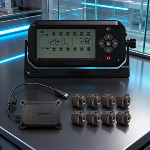 ระบบตรวจสอบแรงดันลมยางแบบเรียลไทม์ไร้สาย ODM OEM CXT สำหรับรถบรรทุก รถบัส รถพ่วง พร้อมหน้าจอ LCD รองรับ 2 4 6 8 10 ล้อ - Product Image 2