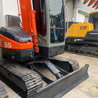 Excavator Bekas Hitachi ZX55 Model 2023 5.5 Ton Kapasitas Bucket 0.2m Motor Bearing Engine Gearbox Pompa Gear Kondisi Prima