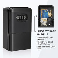 Caja Fuerte de Pared de Gran Capacidad de Grado Comercial para Llaves de Reserva, Tarjetas y Efectivo para Personal de Oficina, Protección Antipérdida