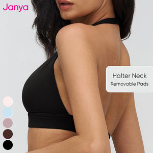 ג'ניה, גופיית ריצה איכותית עם מחשוף וי עמוק וגב חשוף, ביגוד ספורט עם לוגו בהתאמה אישית, בגדי כושר לחדר כושר, חזיית יוגה ספורטיבית לנשים - Product Image 4