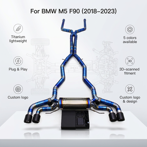 Tuyau d'échappement à montage direct pour BMW M5 F90 4.4T 2018-2023, titane léger, Supersport, X-pipe, son Catback avec télécommande - Product Image 1
