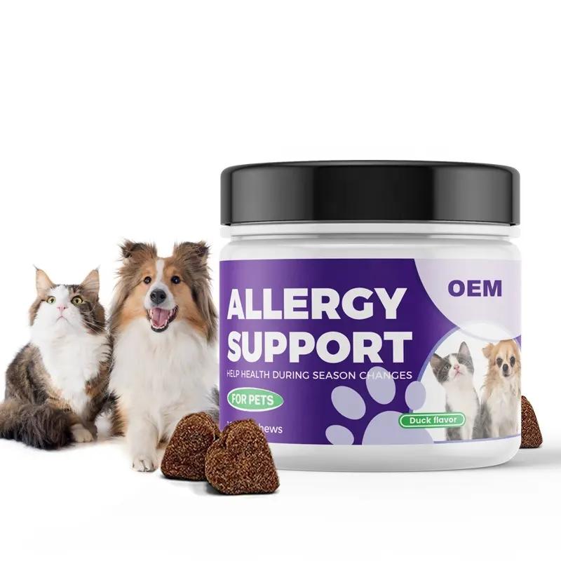 Oem pet health care integratore per animali domestici sollievo dalle allergie con vitamine per cani e gatti stagionali