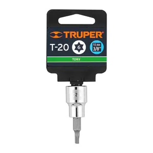 Juego de 6 llaves de vaso Torx T-20, con accionamiento de 3/8 pulgadas, TRUPER - Product Image 4