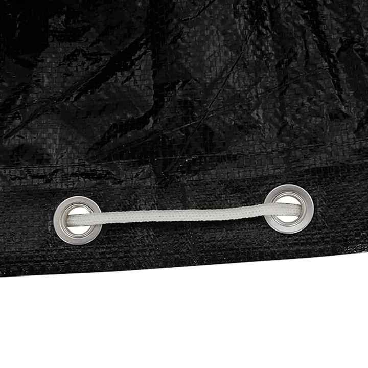 W2B VidaXL Island Lounge Cover Black Polyethylene & Aluminum 74.0 X 19.7 in Inflatable Water Amusement Facilities