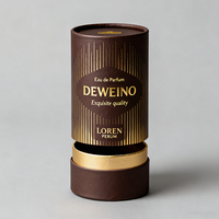 Boîtes cylindriques en papier personnalisées avec logo noir en gros pour parfum, café, aliments, verres, emballage pour cadeaux