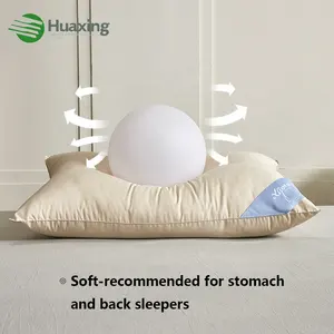 100% Breathable Soft Plush Down Alternative Microfiber Fill Pillow Medium Neck Support Standard Bed Pillows For Sleeping