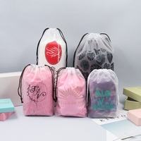 Sac rétractable personnalisé en PE dépoli mat recyclable avec cordon de serrage, prix usine, pour vêtements, cosmétiques, chaussettes, chaussures, articles de luxe