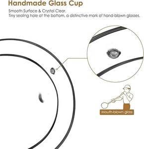 Petites tasses à thé et soucoupes pour boissons chaudes, tasses à espresso en verre pour latte, cappuccino, tasses à café pour café et espresso - Product Image 5