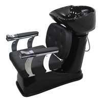 Chaise de salon avec bac pour le lavage des cheveux, chaise de lavage pour spa capillaire, chaise de salon pour le lavage des cheveux