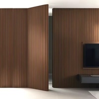 Panneau mural grille invisible, moderne, encastré, pour entrée discrète, portes HDF dissimulées, projet d'appartement de luxe