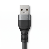 Câble de charge USB-C noir, câble USB-A vers USB-C pour smartphone Android, tablette, ordinateur portable, batterie externe, voiture, maison, bureau, voyage