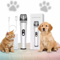Coupe-griffes sans fil pour animaux de compagnie, 3 modes de vitesse réglables P1 P2 P3, finition lisse et arrondie pour chiens de petite et grande taille, kit de soin des ongles