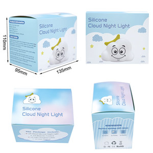 Cloud Shape Silicone Night <b>Light</b> 132mm Tap Control Warm White <b>LED</b> Bedside Lamp For Baby Sleep - Product Image 2