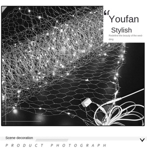 <span class=keywords><strong>Filet</strong></span> de lumière LED pour <span class=keywords><strong>mariage</strong></span>, romantique, Noël, extérieur, intérieur, <span class=keywords><strong>plafond</strong></span>, étoile décorative - Product Image 2