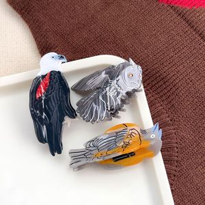 YJL nuevo diseño Animal pájaro acetato pinzas para el pelo Cool Eagle <span class=keywords><strong>Owl</strong></span> pinzas para el pelo logotipo personalizado venta al por mayor pinzas para el pelo de alta calidad - Product Image 2