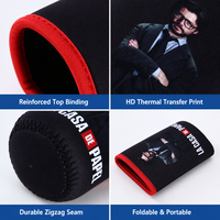 Sac de transport pliable en néoprène isotherme imprimé sur mesure pour bouteille d'eau, housse de protection portable pour cadeaux promotionnels