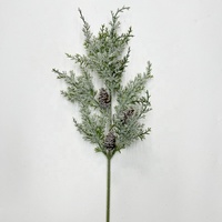 Sapins de Noël artificiels pliables, avec branches d'épicéa floquées, tiges réalistes, fraîches, robustes, pré-blanchies, couleur claire, pour vase