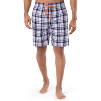 Shorts de pyjama décontractés respirants sans manches à carreaux, avec logo personnalisé, vêtements de nuit confortables, longueur ajustable, boxer doux de qualité supérieure