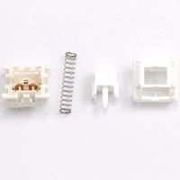 Clavier de jeu mécanique FEKER en marbre blanc avec rétroéclairage LED, interrupteurs linéaires à 5 broches