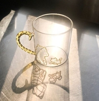 Mug à café personnalisé en verre borosilicate soufflé à la main - Couleur personnalisée, capacité 301-400 ml, écologique, sans danger pour les aliments, nouveauté