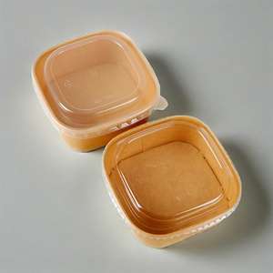 Bol en papier kraft personnalisé à paroi simple ou double, boîte repas épaissie, gobelet pour aliments légers, salade, avec couvercles en PET, pour plats à emporter - Product Image 4