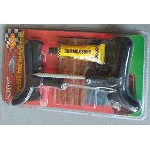 Tire Repair Tool Set With 5 <b>Rubber</b> <b>Strips</b> And Gum Solution For Tubeless Tires - Product Image 1