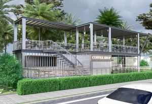 Contenedor para exteriores Cafetería Conteneur Kiosque 20 pies Casa prefabricada Kit Bar Contenedor móvil Prefabricado Cabaña al aire libre para restaurante - Product Image 3